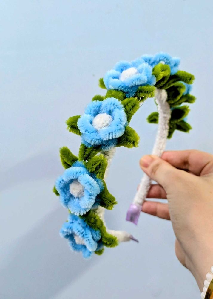 Blue Flower Headband