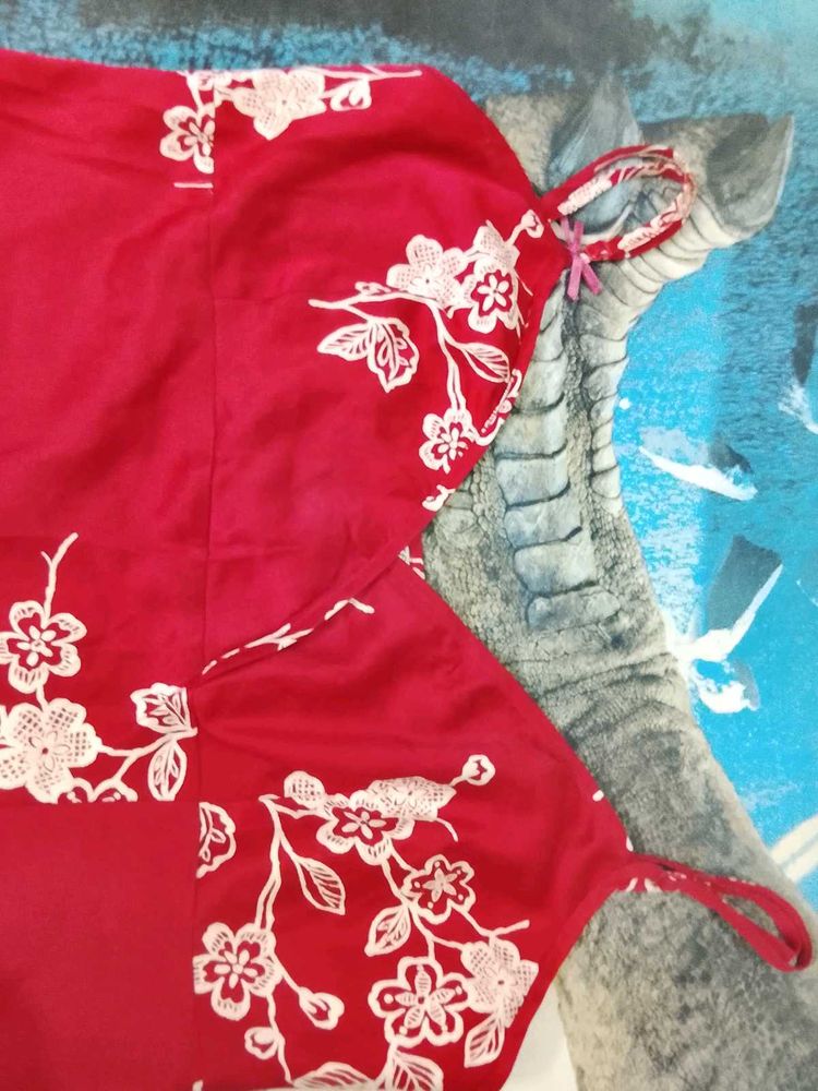 Red Floral Nightsuit
