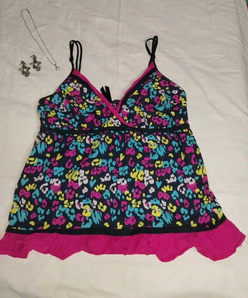 Cute Floral Print Cami Top