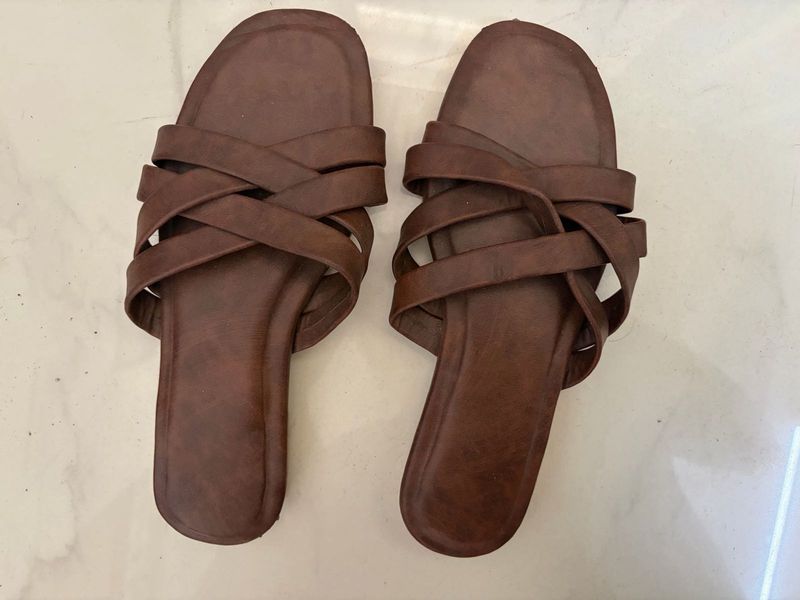 Stylish Brown Flat Sandals