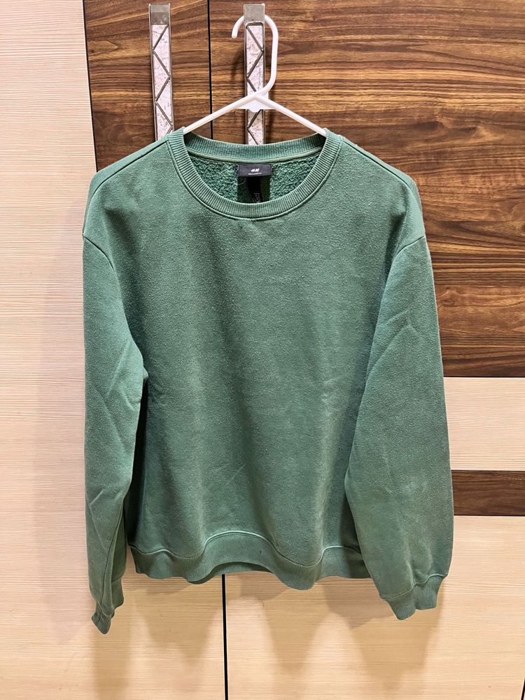 Green Basic Sweatshirt