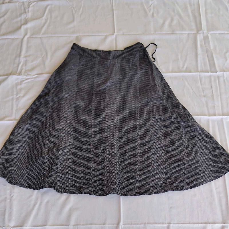 Chic Striped A-Line Skirt