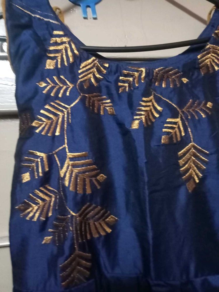 Elegant Navy Blue Long Dress