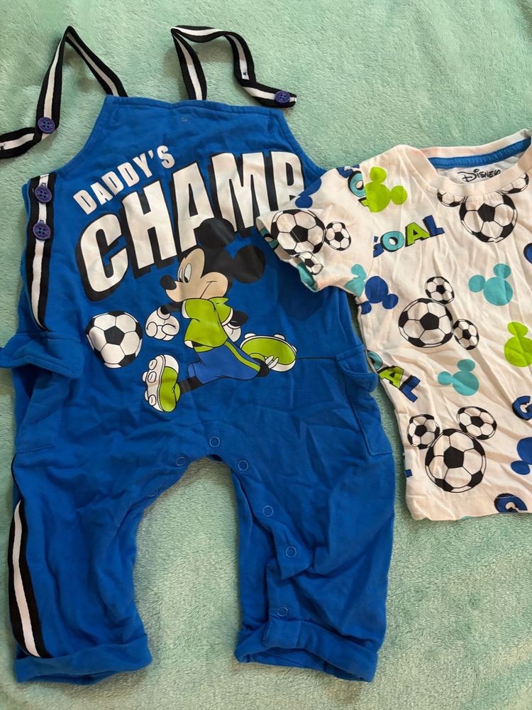Baby Mickey Mouse Football Romper &amp; Tee Set