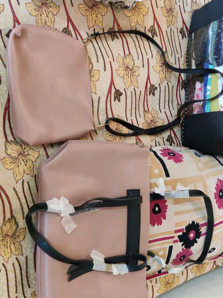 Blush Pink Crossbody Bag Set