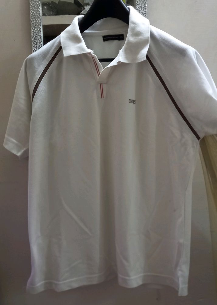 UNI SOURCE ENERGIE WHITE HALF T.SHIRT
