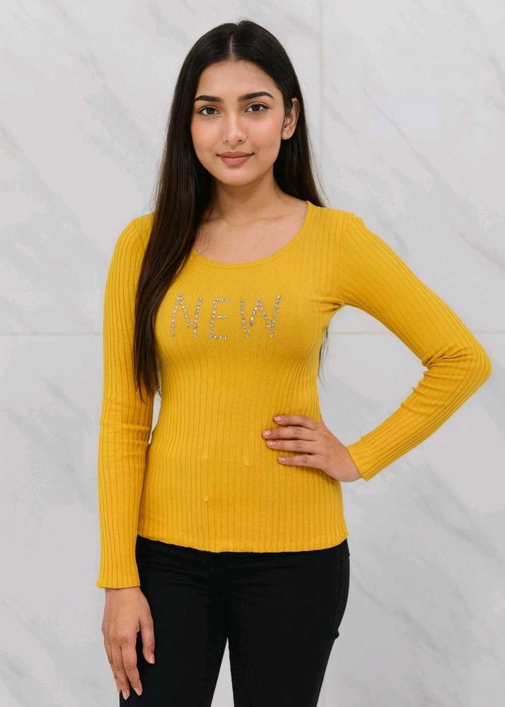 Yellow Knit Top