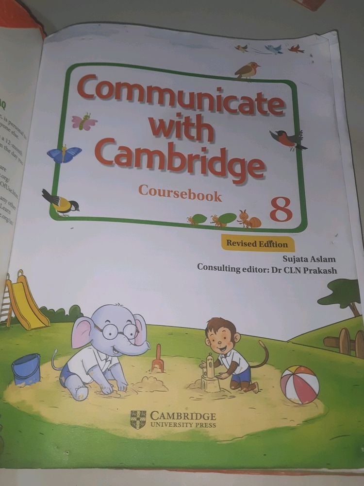 Communication with Cambridge  English book For 8th
