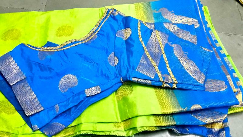 Vibrant Blue Silk Blouse