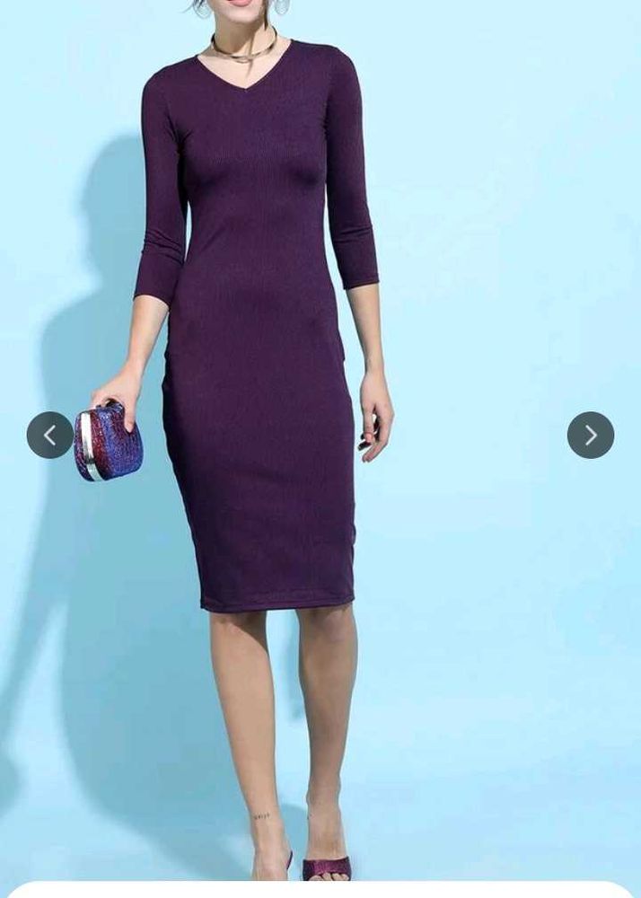 Elegant Purple Midi Dress