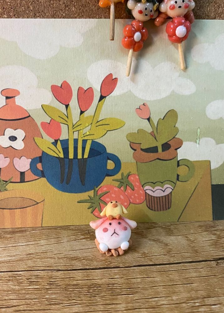 Cute Clay desk friend