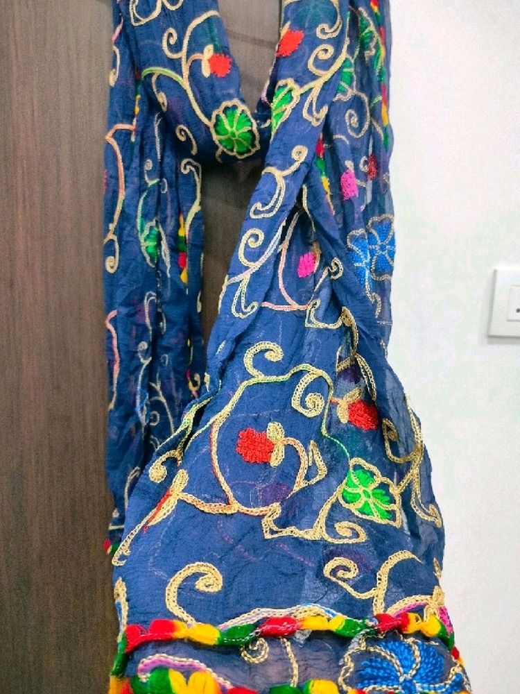 Multicolored Printed Duppta