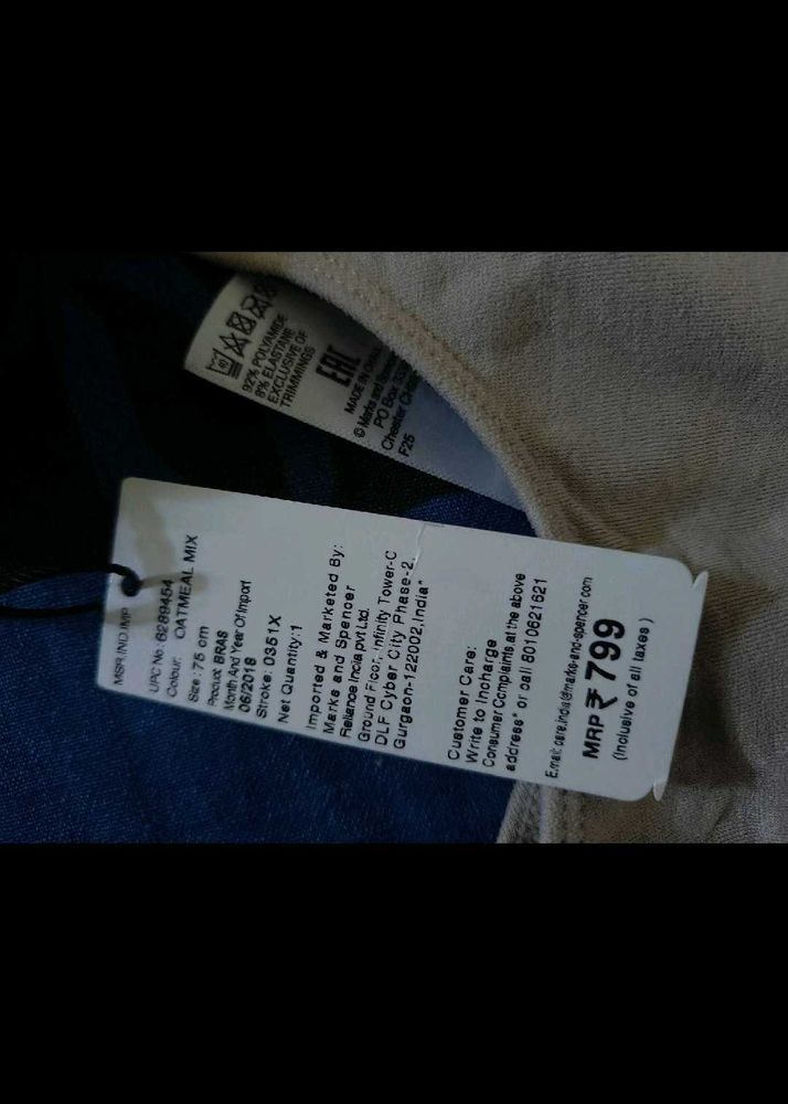 nwt m&amp;s OATMEAL MIX Bra