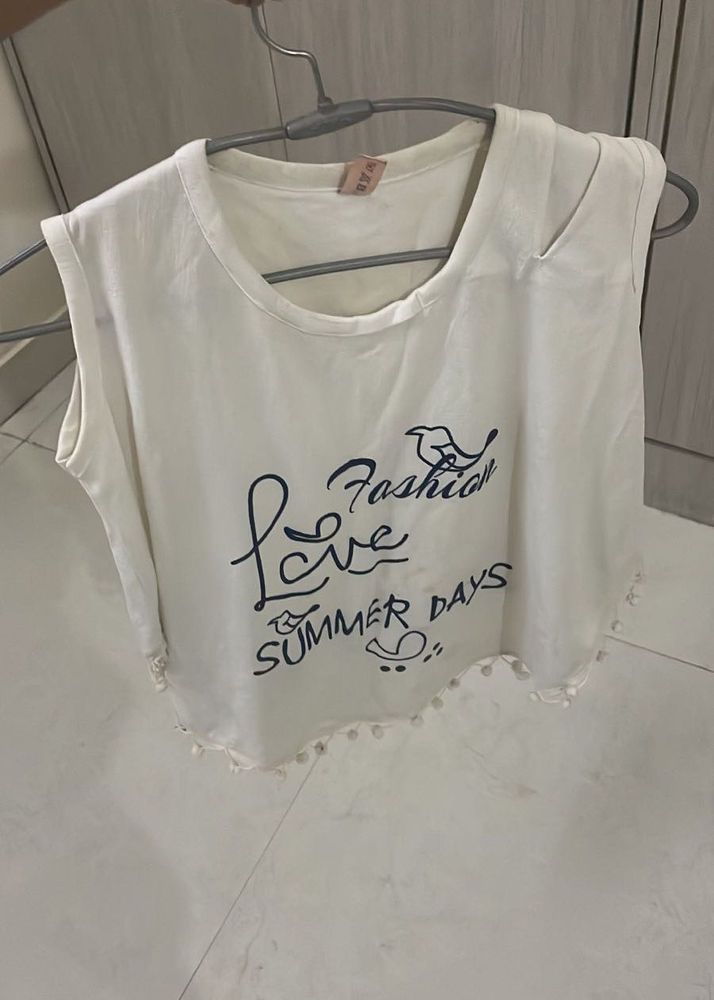 White Crop Top