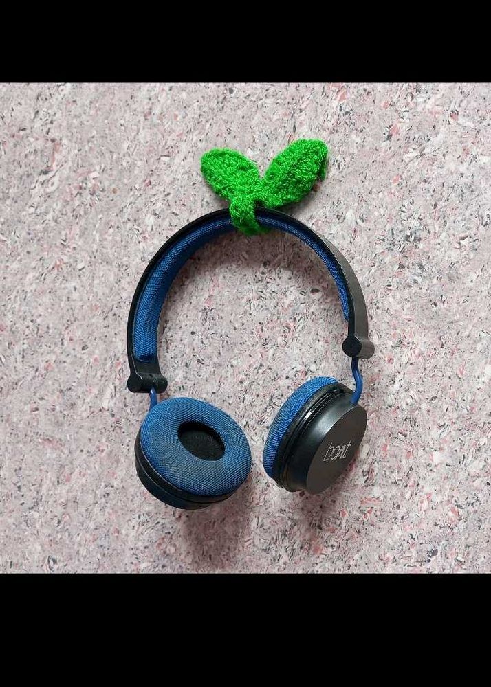 Headphone accessory Crochet Leaf Sprout