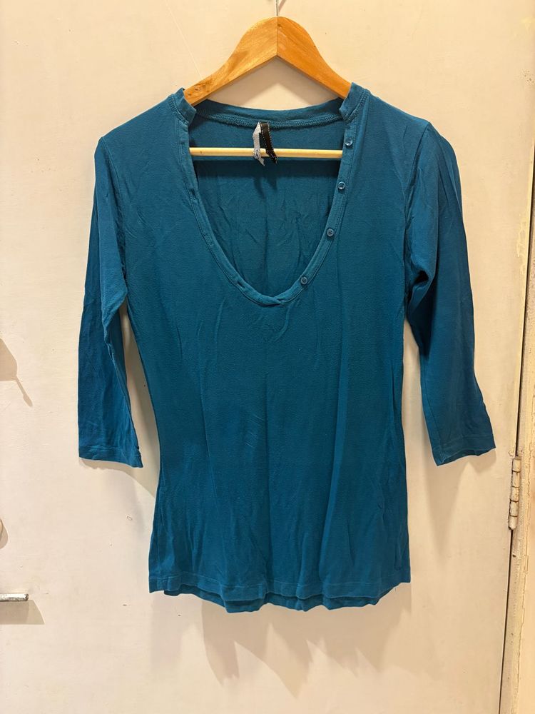 Elegant Henley Top