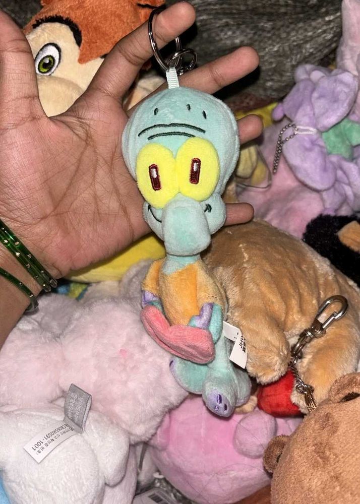 Squidward Keychain Plush Toy