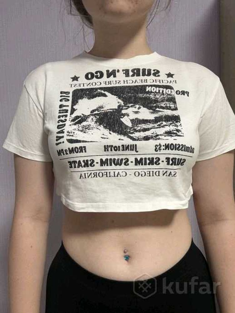 Graphic Print Cropped T-Shirt