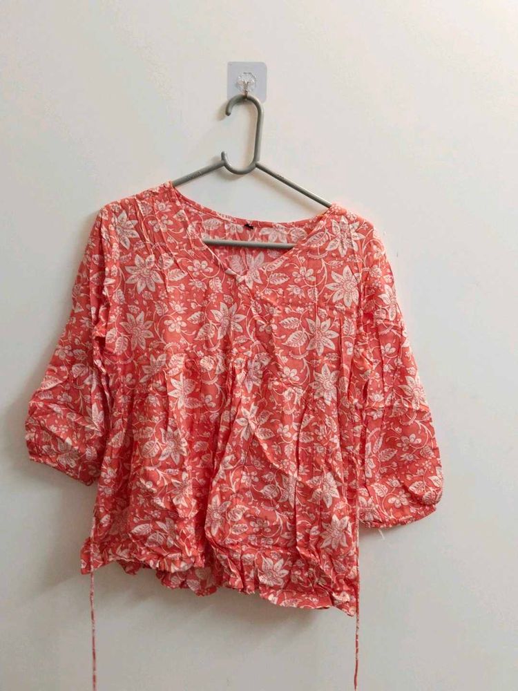 New floral Print Cotton Top