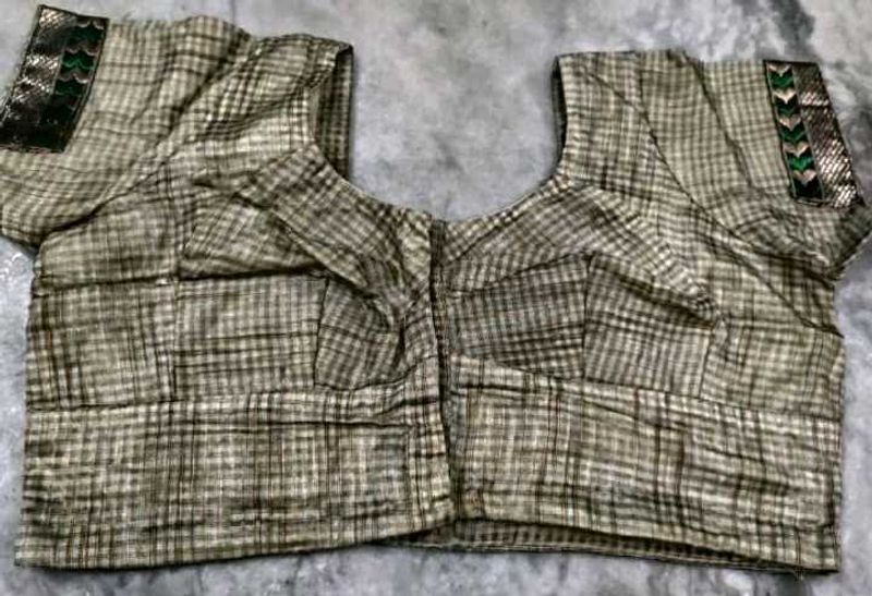 Cream Colour Silk Blouse.