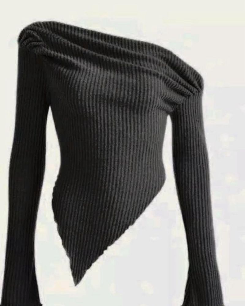 One Shoulder Knit Top