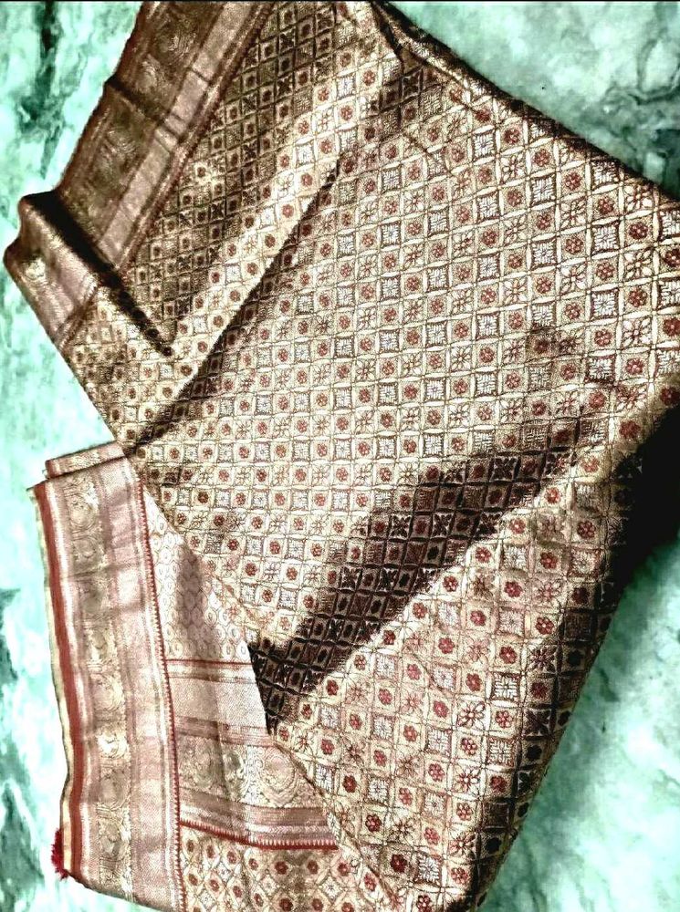Peach Color Wedding Saree. 🥰