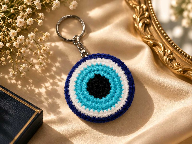 Handmade Evil Eye Keychain