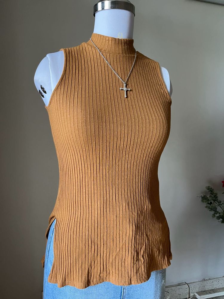 brown sexy back top