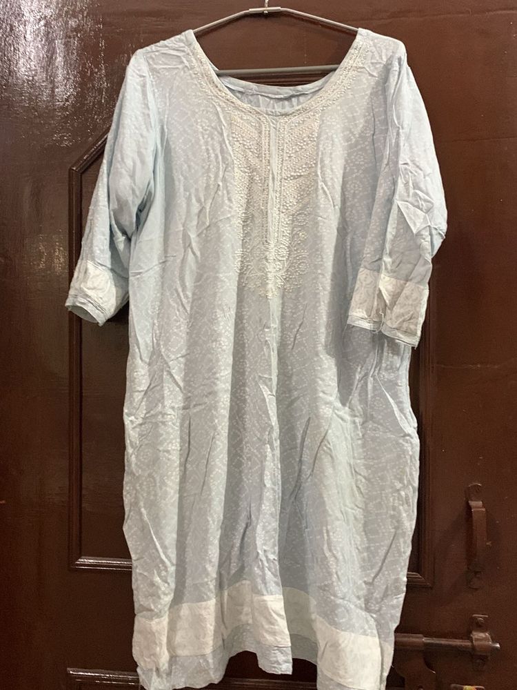 Blue embroidered Kurta set