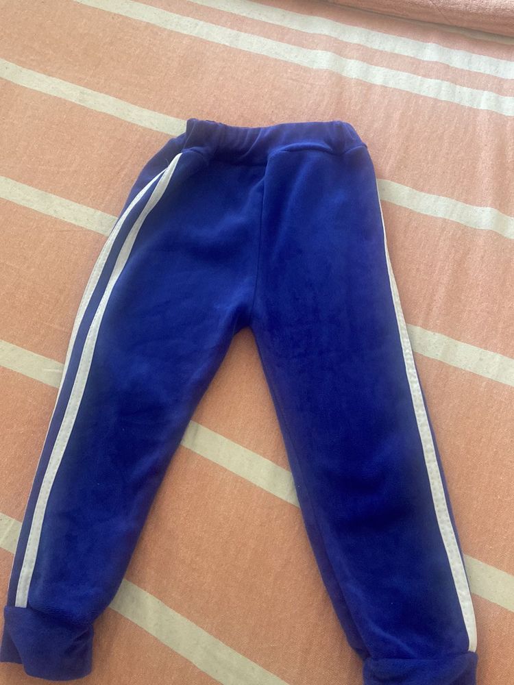 Royal Blue Velour Track Pants