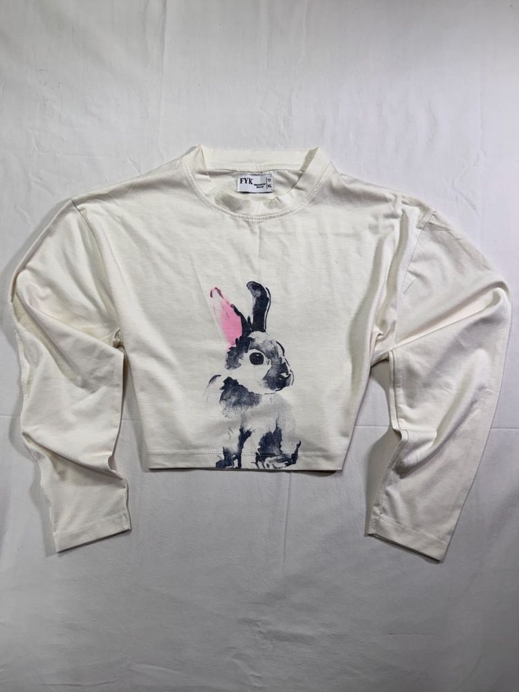 Cute Bunny Graphic Crop top