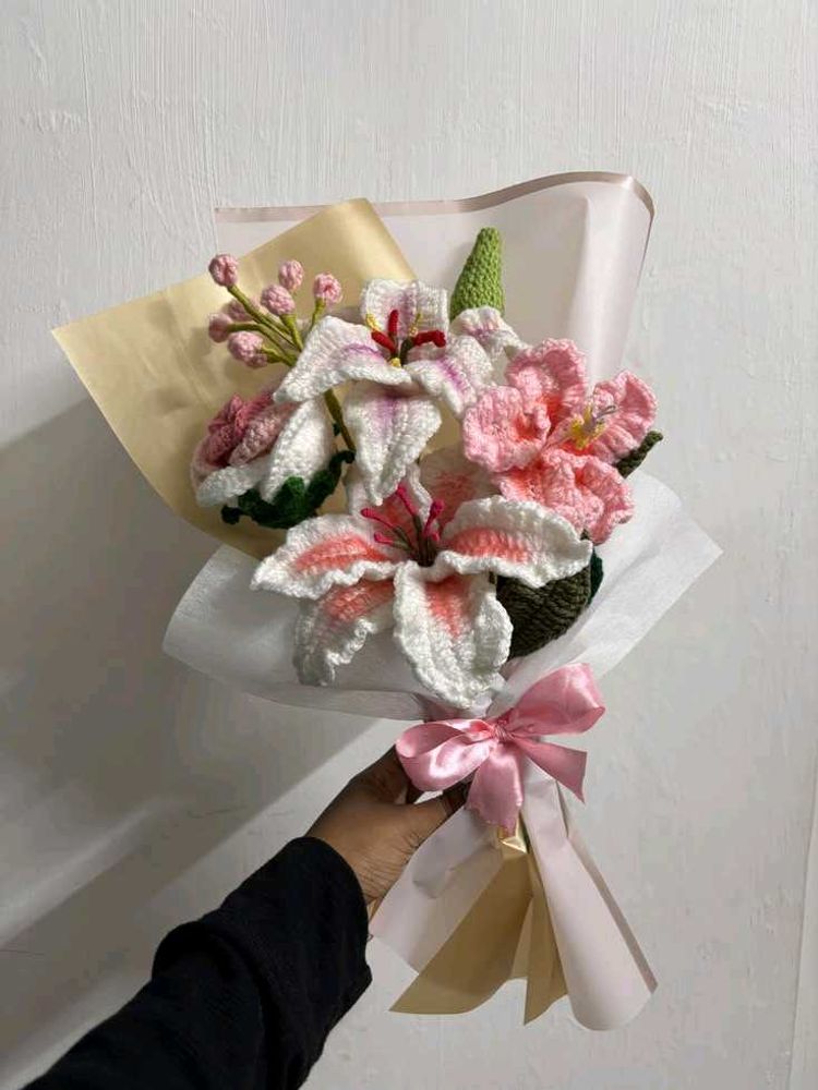 Handmade Crocheted Flower Bouquet