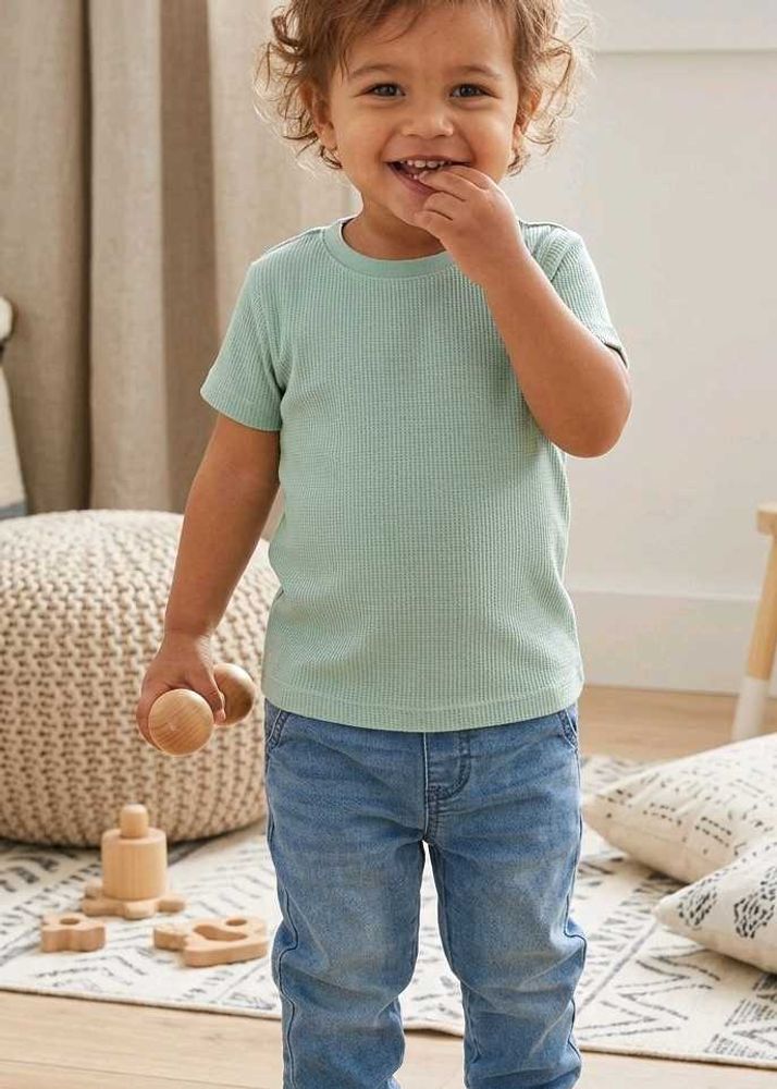 Mint Green Ribbed Boy's T-Shirt