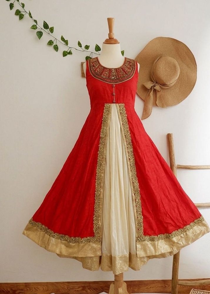 Elegant Red gown 2 in one