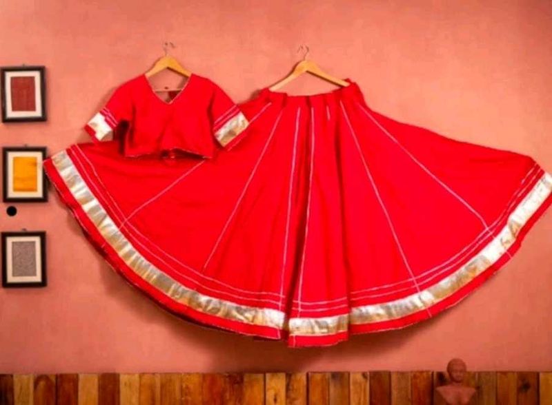 Vibrant Red Lehenga Choli Set