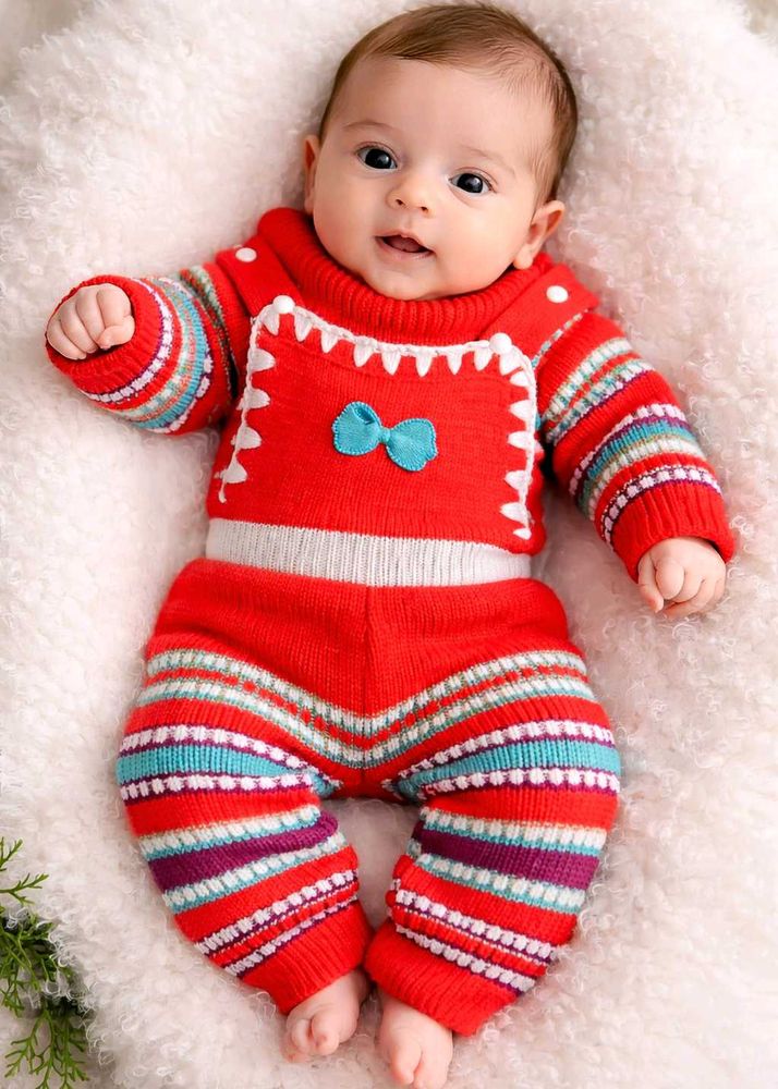 😍👌Handmade Knitted Baby Outfit