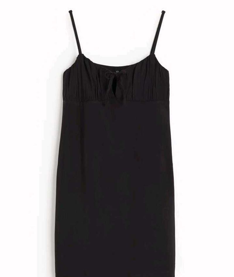 H&amp;M Black bow detail Spaghetti Strap Dress