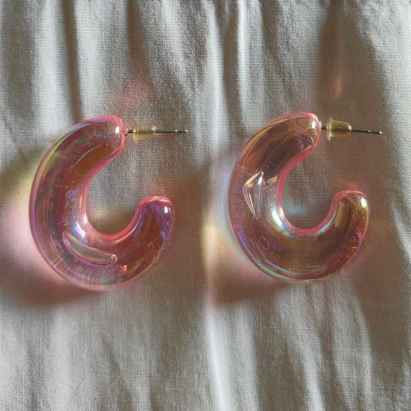 Chic Transparent Hoop Earrings