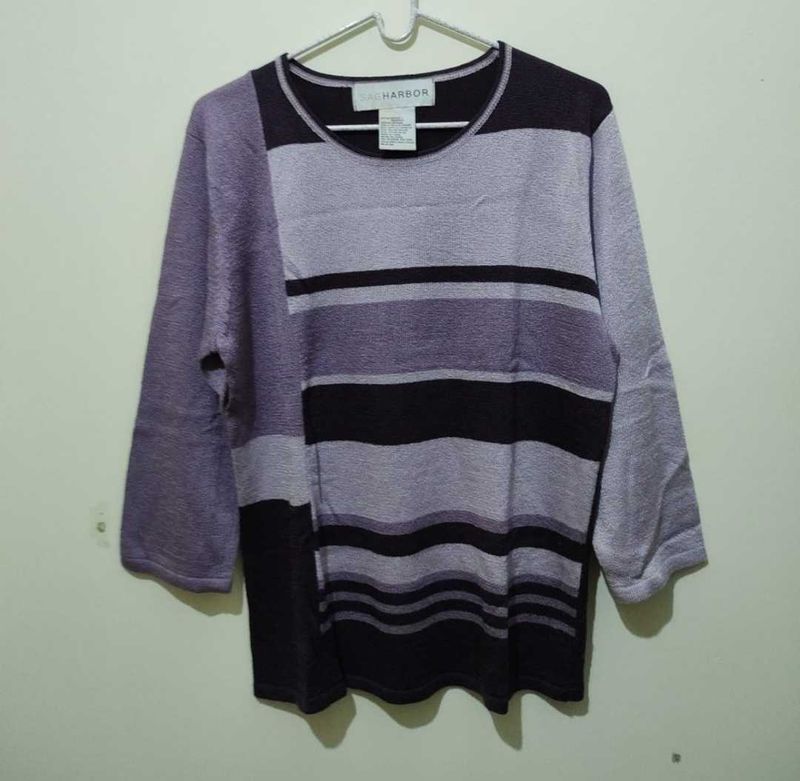 Sag Harbor purple mauve lavender top blouse