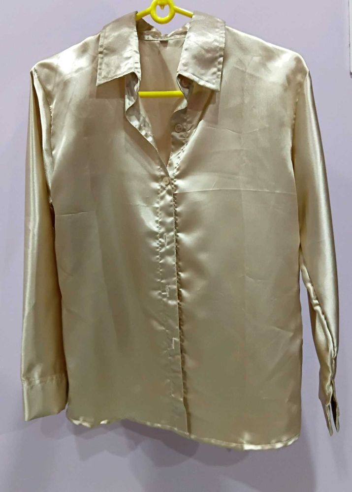 Champagne Satin Shirt