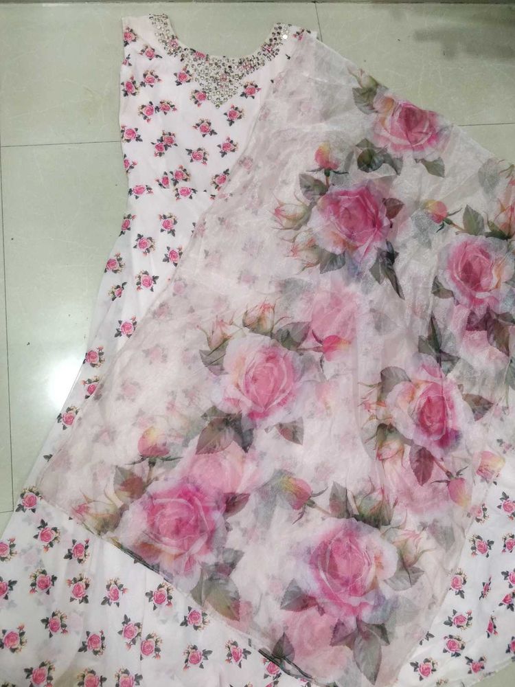 Floral Anarkali Suit