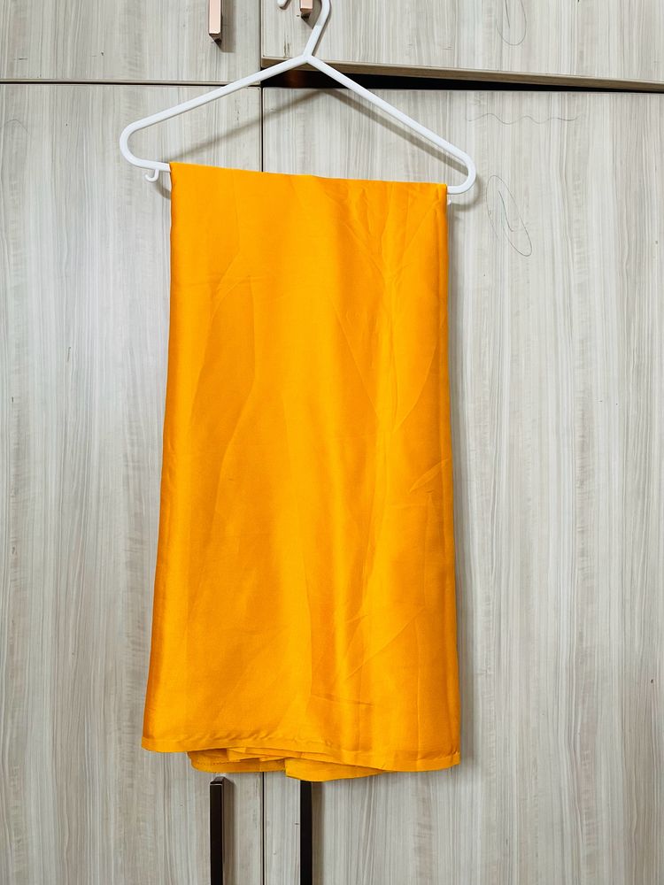 Mango Yellow Silk Saree