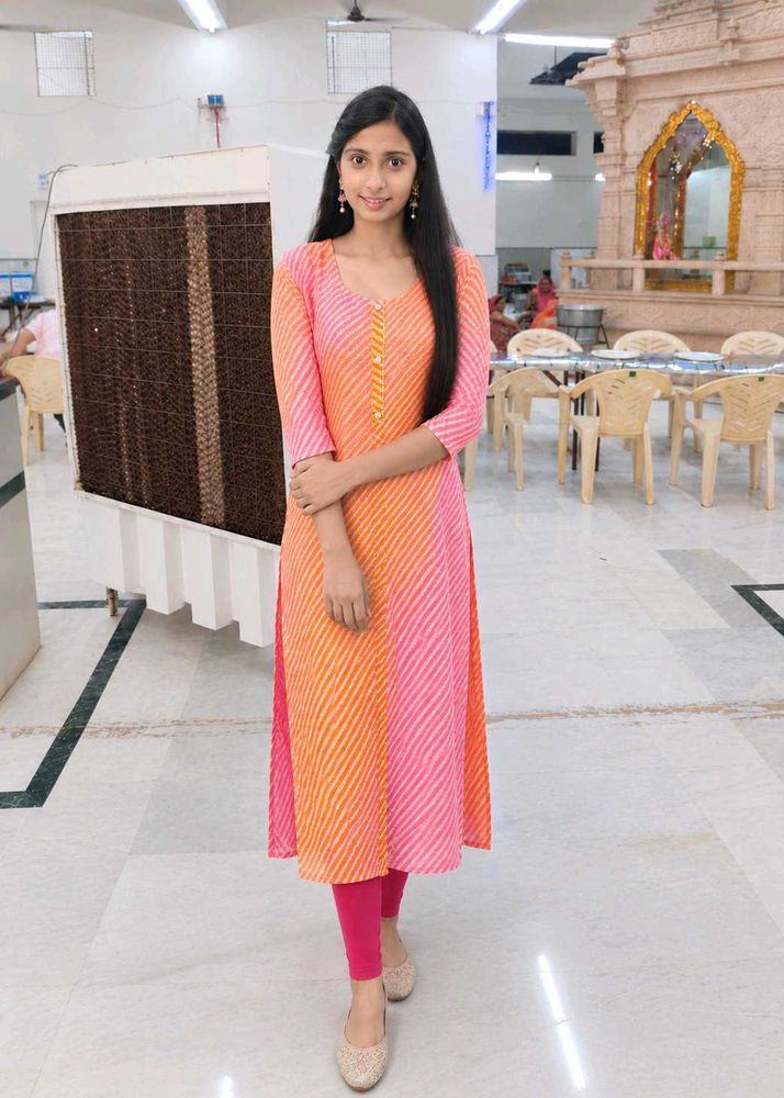 Vibrant Ombre Striped Kurta kota doria
