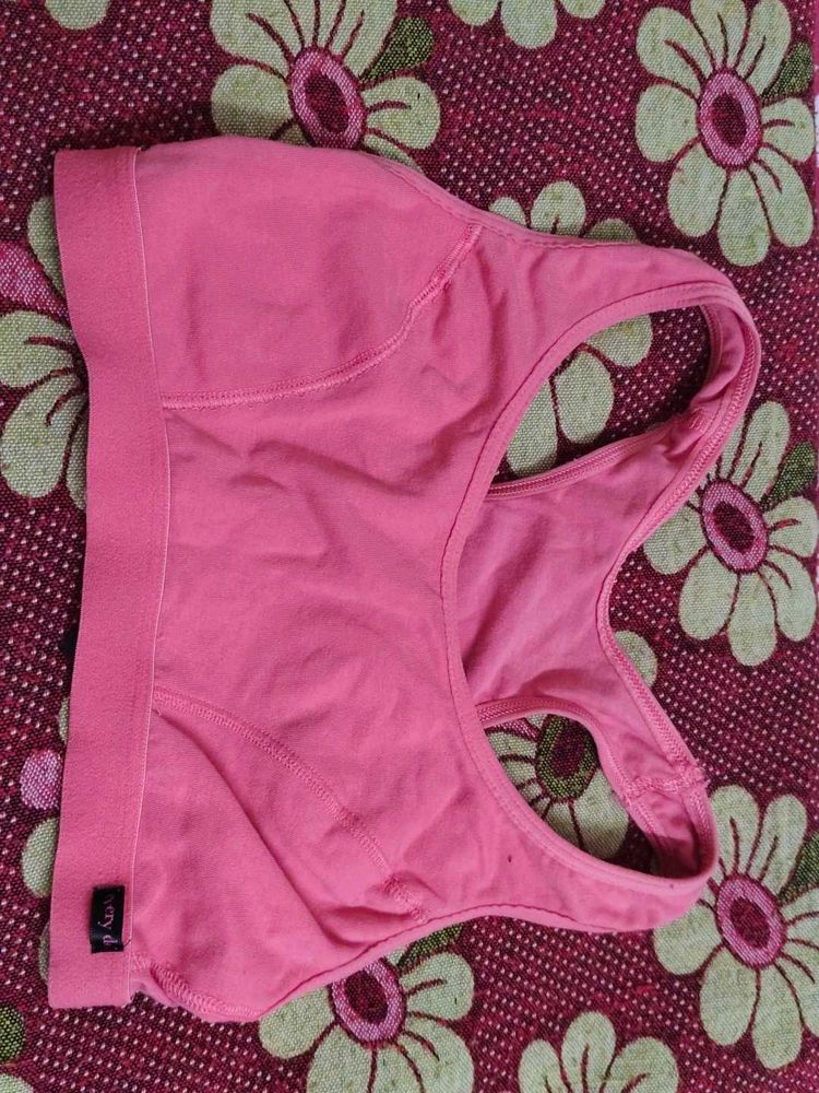 Pink Sports Bra