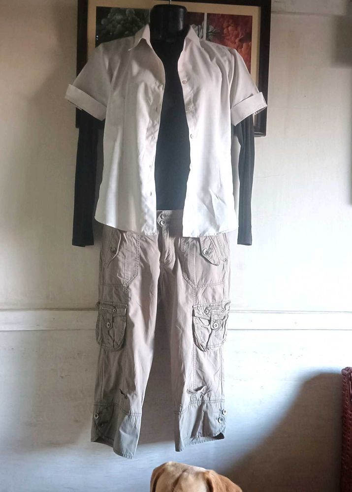 Cargo Pants &amp; Button-Down Outfit