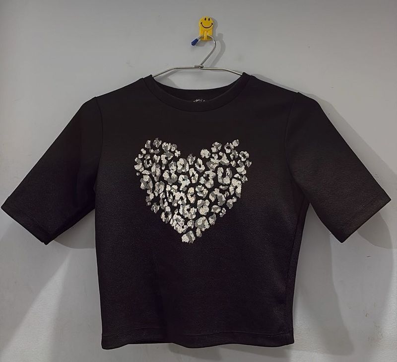 Black Heart puff print