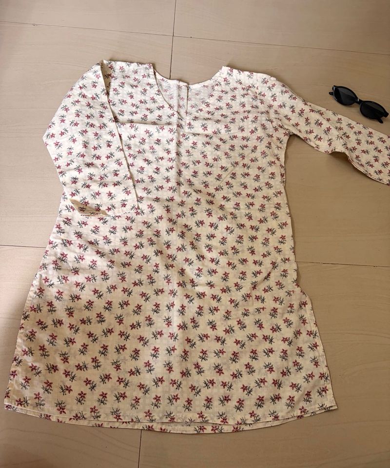 Floral Print short Kurta