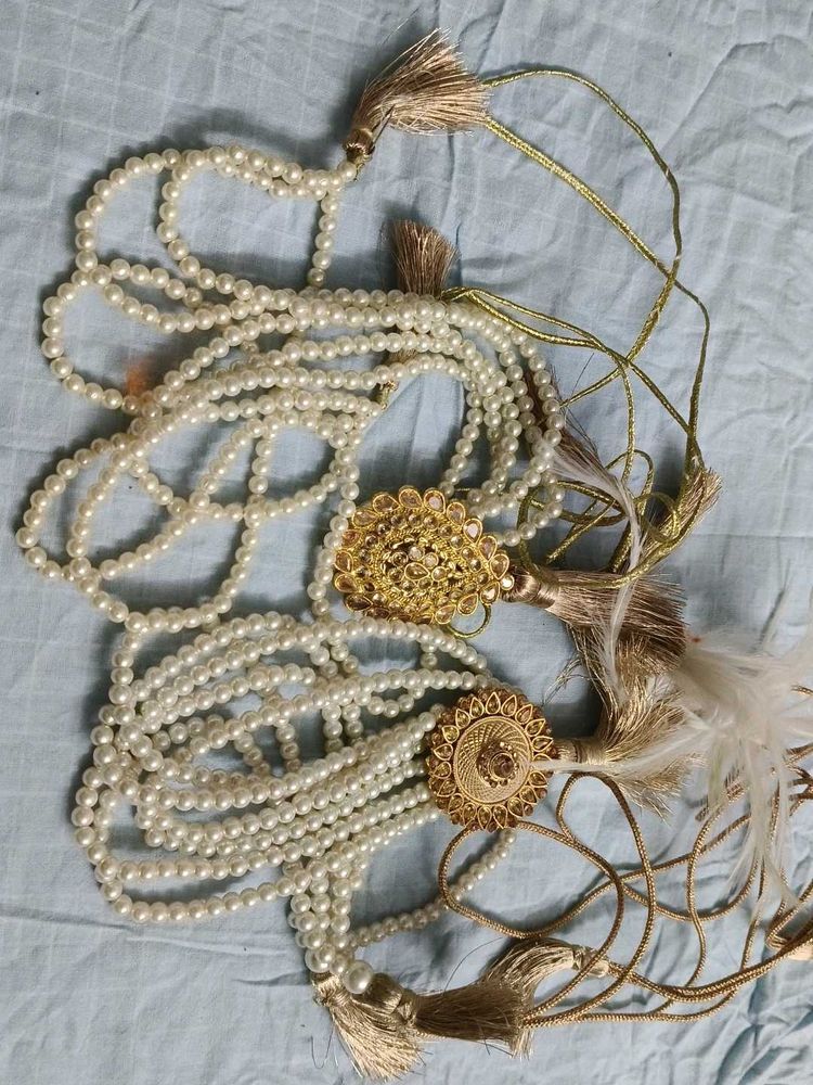 Designer Pearl Kamarbandh with Tassels