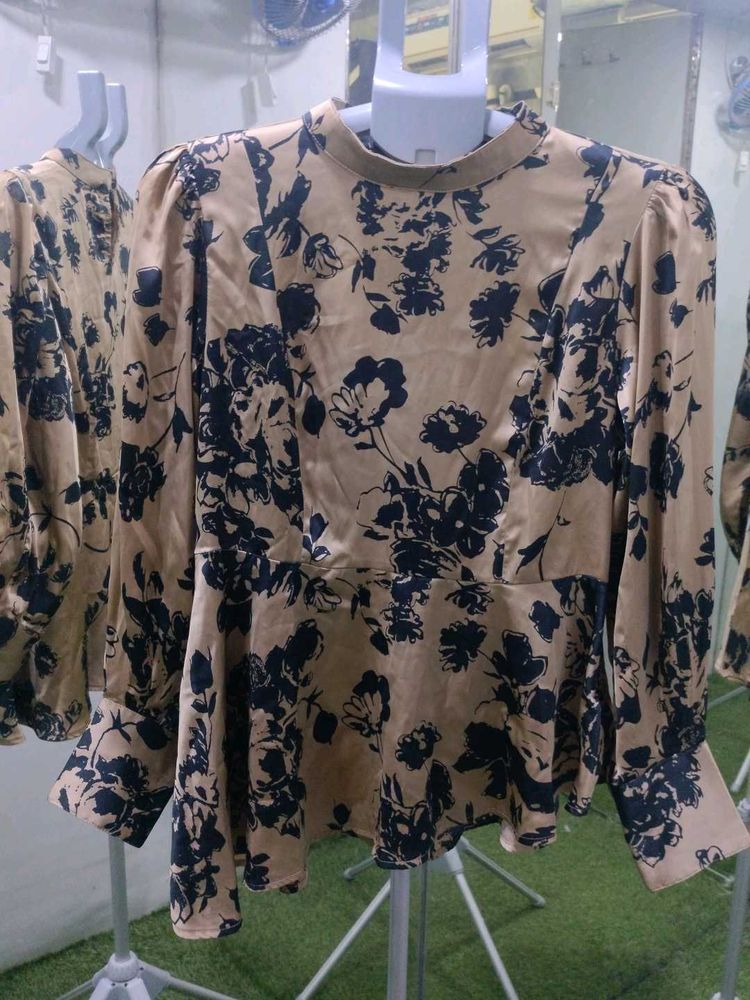 Floral Print Peplum Top