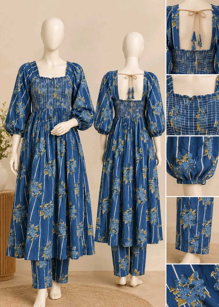 💙✨ Beautiful Blue Floral Dress Set ✨💙